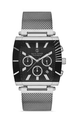 DAVID GUNER GÜMÜŞ KAPLAMALI SİYAH KADRANLI ERKEK KOL SAATİ DG-8057GC-A2