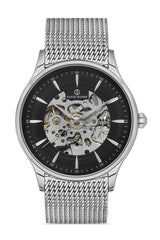 DAVID GUNER GÜMÜŞ KAPLAMALI SİYAH KADRANLI ERKEK KOL SAATİ DG-8244GC-A2