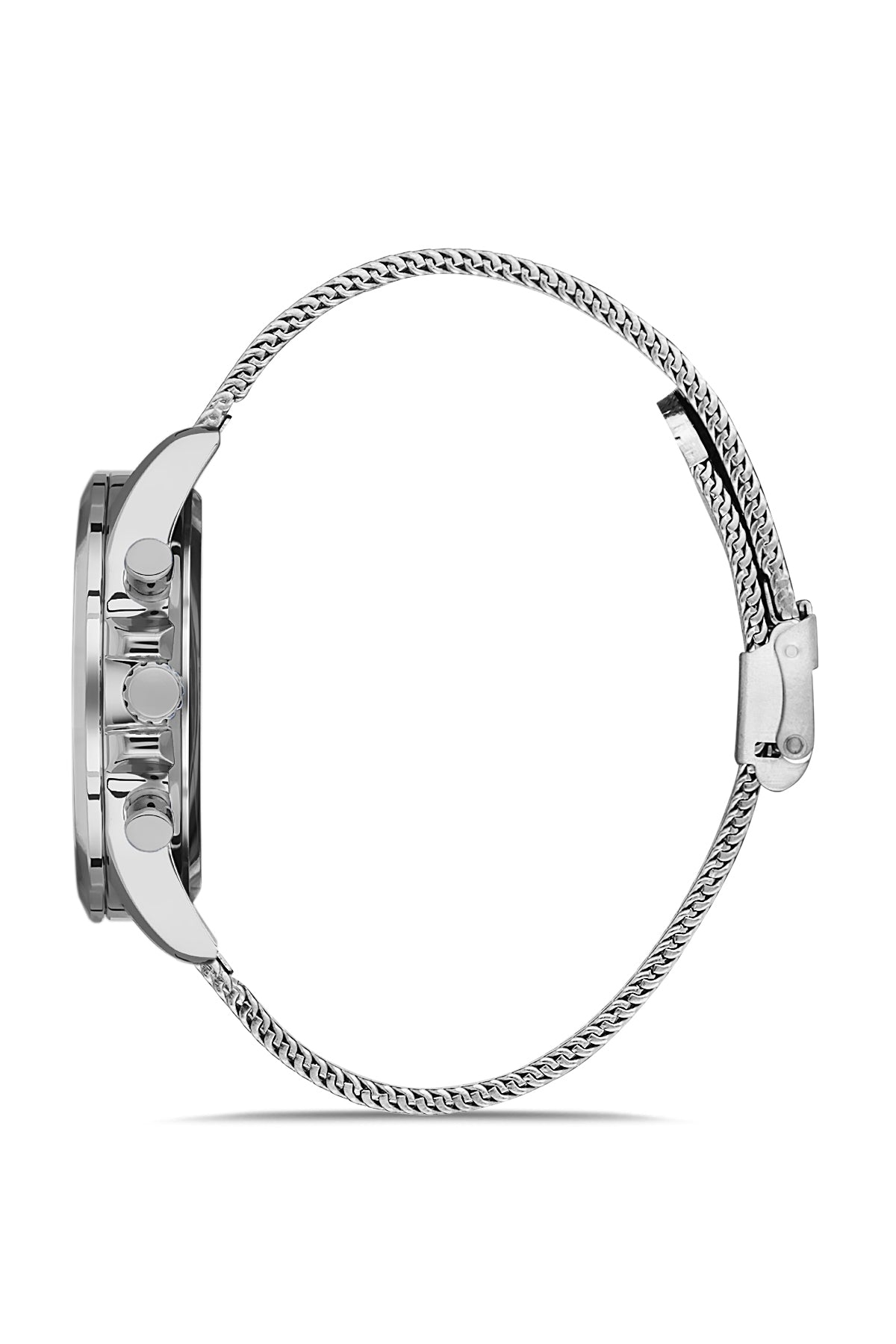 DAVID GUNER GÜMÜŞ KAPLAMALI SİYAH KADRANLI ERKEK KOL SAATİ - DG-8323GC-A2