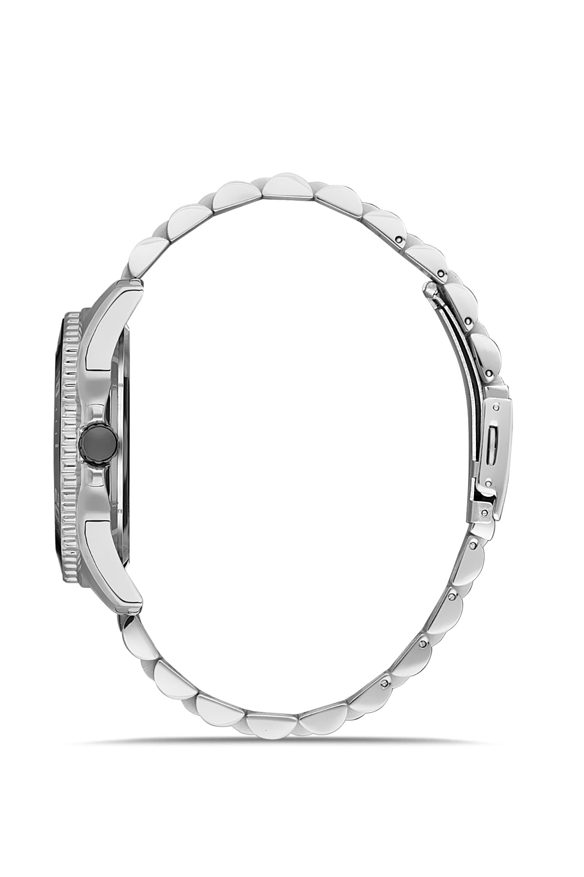 DAVID GUNER GÜMÜŞ KAPLAMALI SİYAH KADRANLI ERKEK KOL SAATİ DG-8394GA-A2