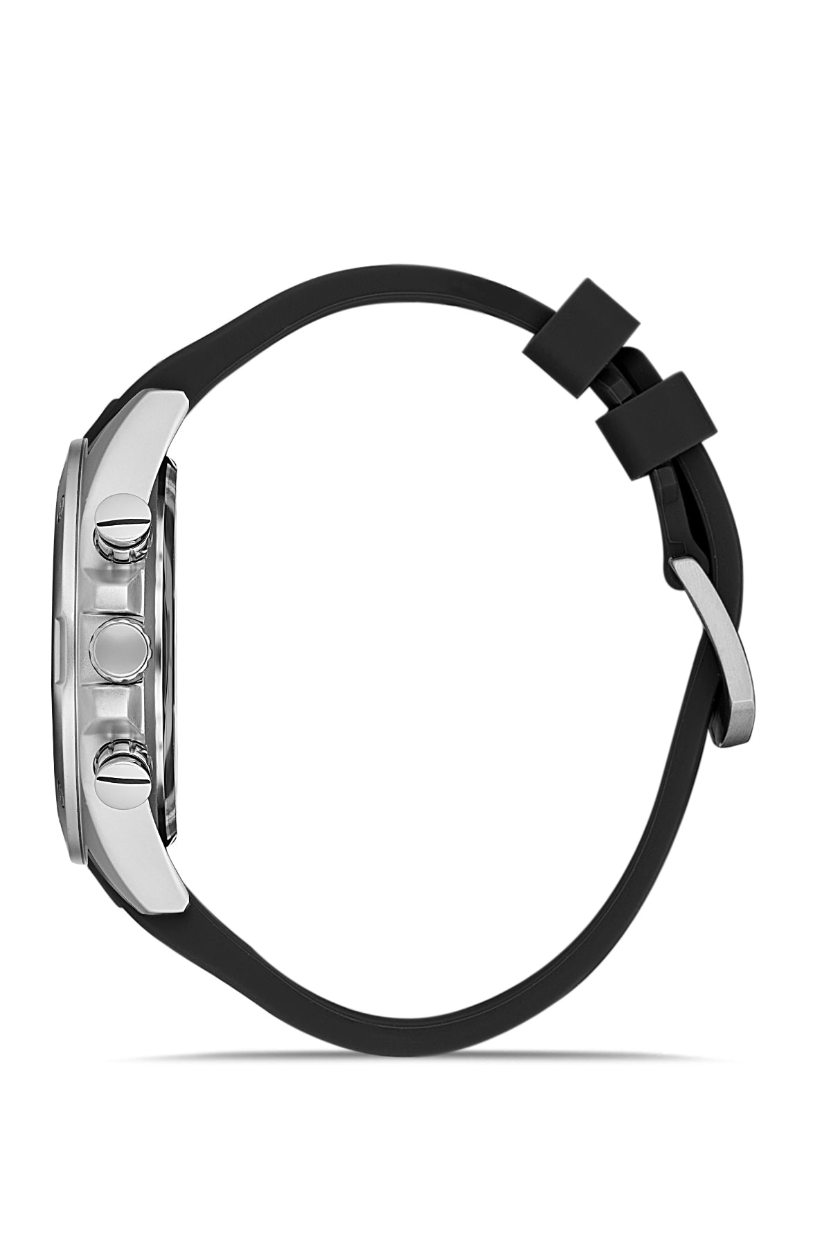 DAVID GUNER GÜMÜŞ KAPLAMALI SİYAH KADRANLI ERKEK KOL SAATİ DG-8609GD-J2