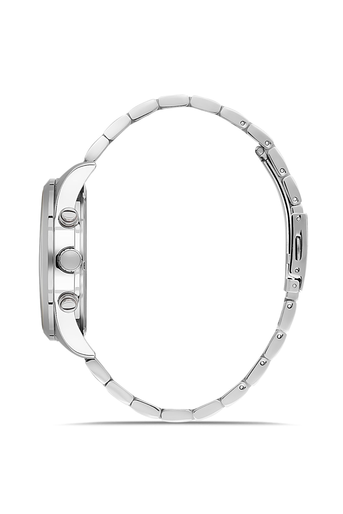 DAVID GUNER Gümüş Kaplamalı Siyah Paslanmaz Masif Çelik Kordon Erkek Kol Saati - DG-8720GA-A2