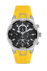 DAVID GUNER GÜMÜŞ KAPLAMALI SİYAH KADRANLI ERKEK KOL SAATİ - DG-8722GD-AE2