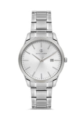 DAVID GUNER Gümüş Kadranlı Siyah Kadranlı Takvimli Erkek Kol Saati