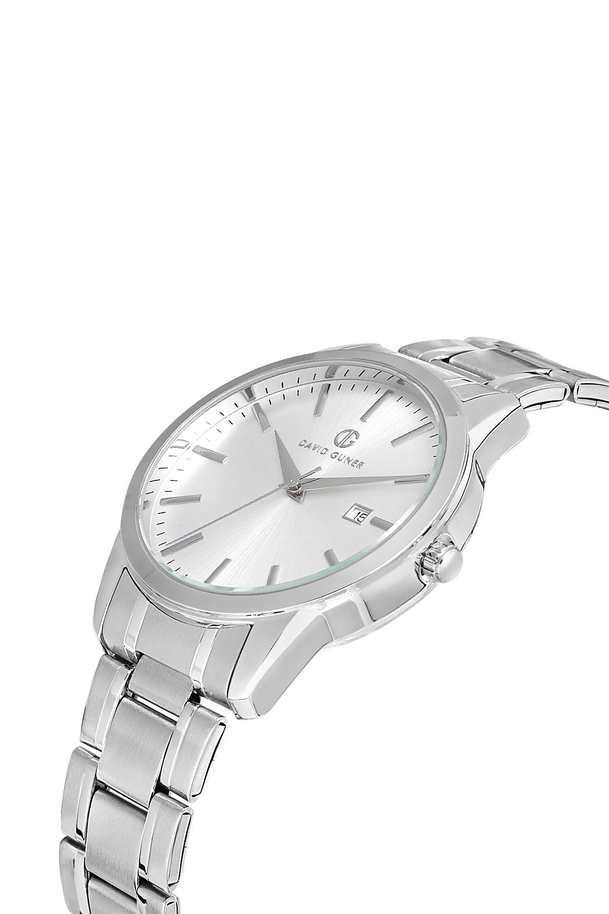 DAVID GUNER Gümüş Kadranlı Siyah Kadranlı Takvimli Erkek Kol Saati