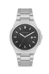 DAVID GUNER GÜMÜŞ KAPLAMALI SİYAH KADRANLI ERKEK KOL SAATİ DG-8870GA-A2