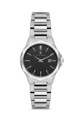 DAVID GUNER GÜMÜŞ KAPLAMALI SİYAH KADRANLI KADIN KOL SAATİ DG-8421LA-A2