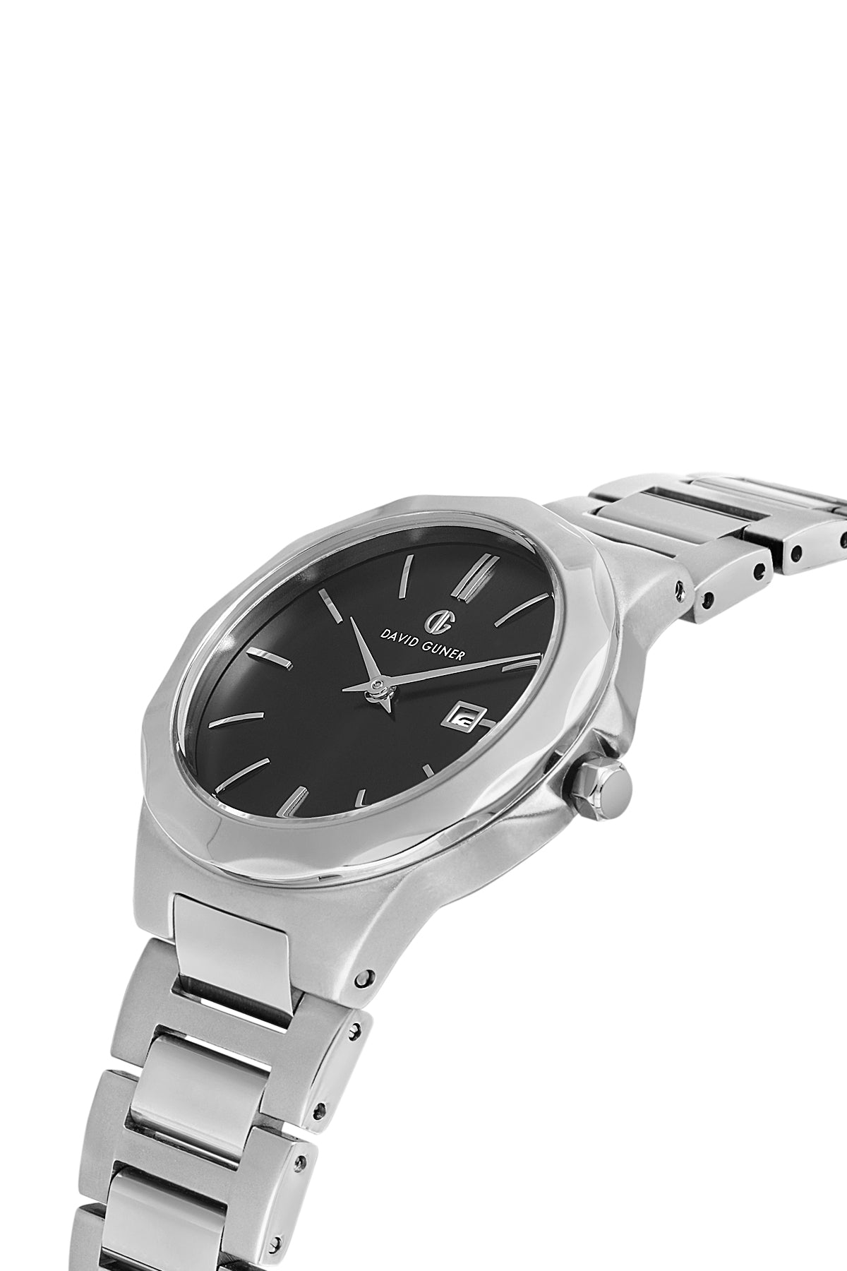 DAVID GUNER GÜMÜŞ KAPLAMALI SİYAH KADRANLI KADIN KOL SAATİ DG-8421LA-A2
