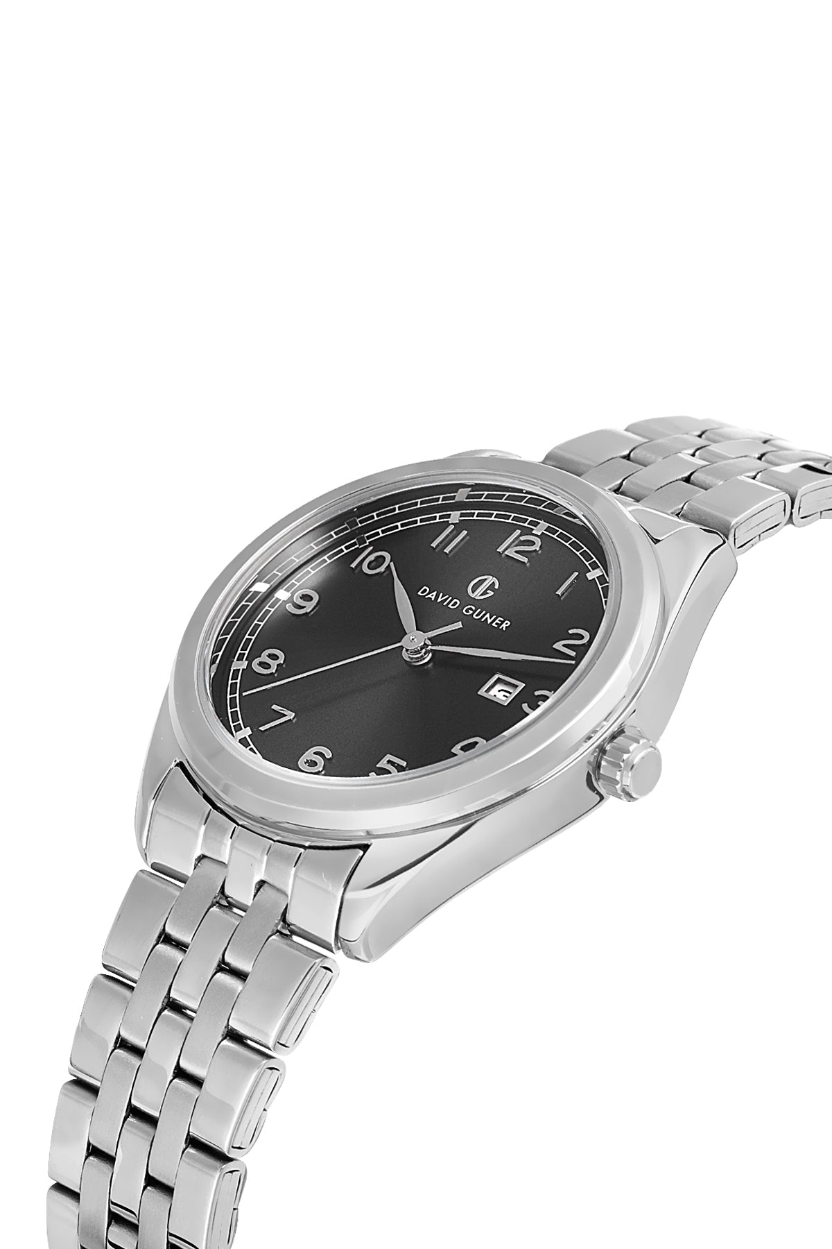 DAVID GUNER GÜMÜŞ KAPLAMALI SİYAH KADRANLI KADIN KOL SAATİ - DG-8746LA-A2