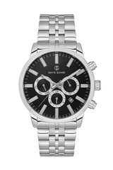 DAVID GUNER Silver Plating Black Dial Multifunctional Men's Watch