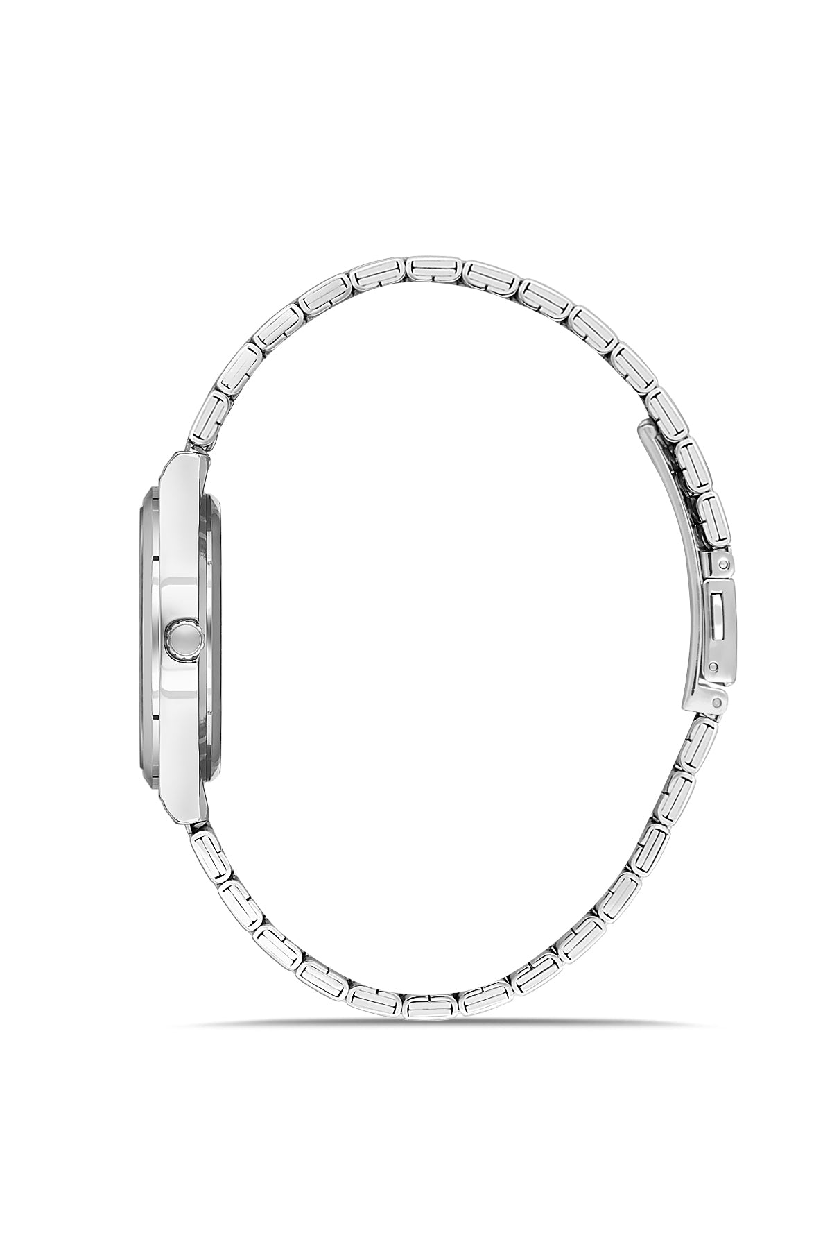 DAVID GUNER Gümüş Kaplama Somon Kadranlı Takvimli Unisex Kol Saati