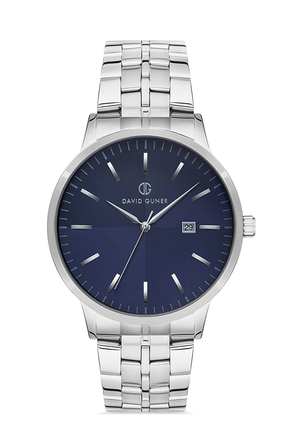 DAVID GUNER Silver Plating Calendar Men's Watch