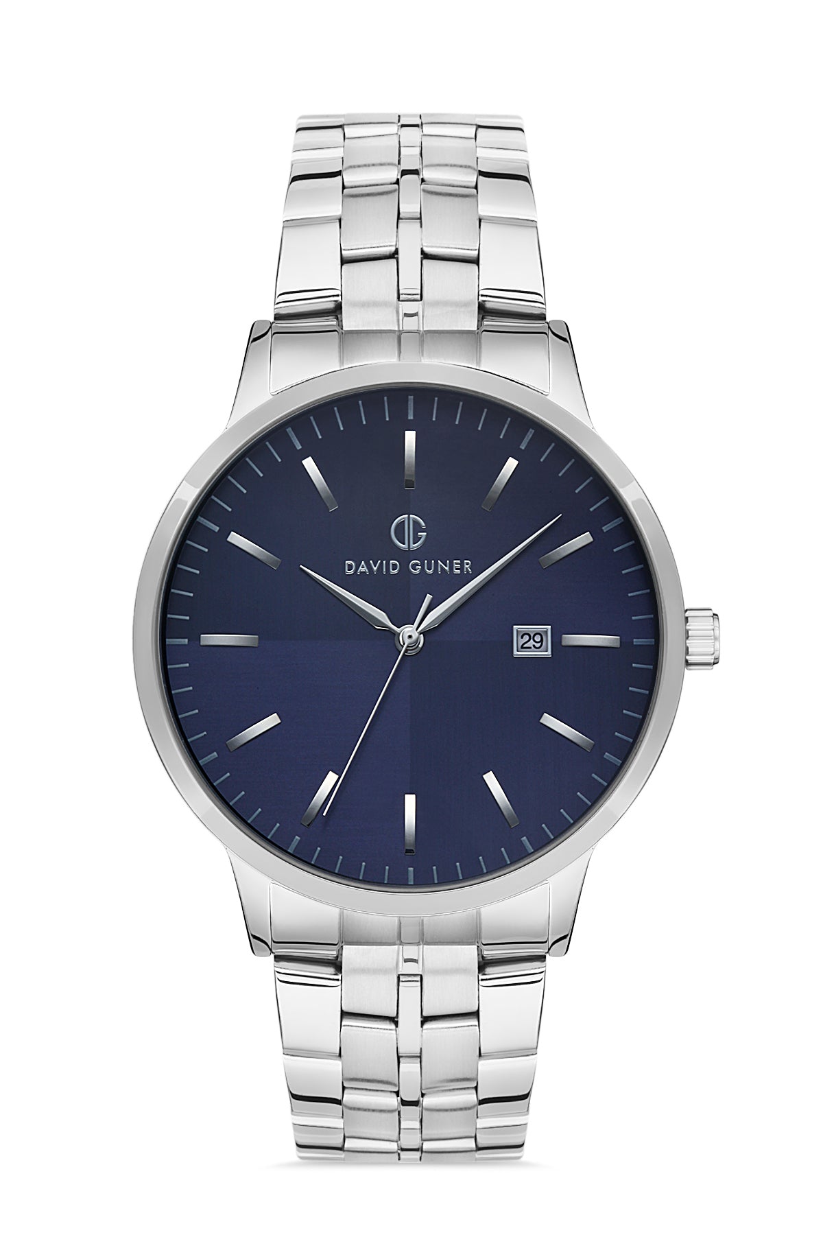 DAVID GUNER Silver Plating Calendar Men's Watch