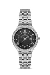 DAVID GUNER Silver Plating Calendar Women's Watch