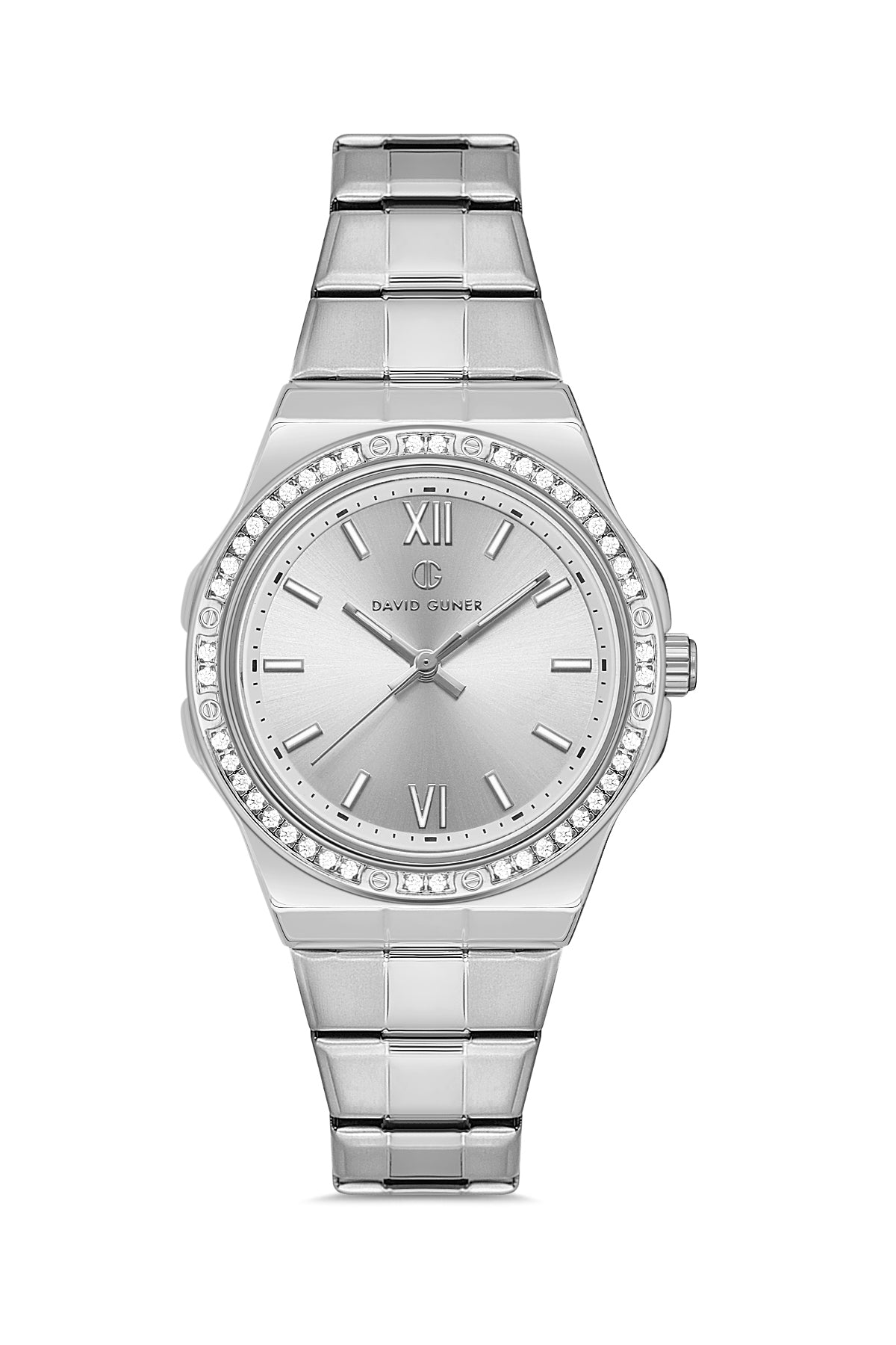 DAVID GUNER Silver Plating Stone Women's Watch
