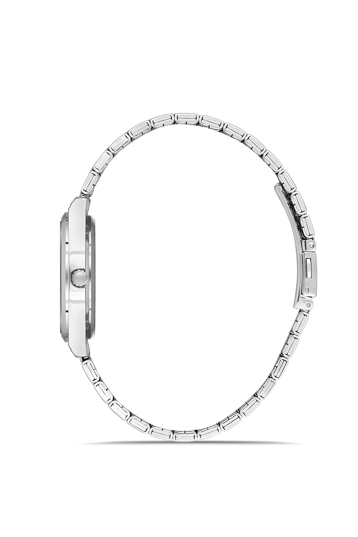 DAVID GUNER Gümüş Kaplama Turuncu Kadranlı Takvimli Unisex Kol Saati