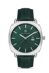 DAVID GUNER GÜMÜŞ KAPLAMALI YEŞİL KADRANLI ERKEK KOL SAATİ - DG-8055GB-ZM10