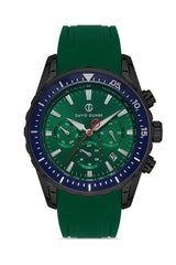 DAVID GUNER GÜMÜŞ KAPLAMALI YEŞİL KADRANLI ERKEK KOL SAATİ DG-8404GD-ZF10