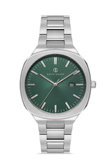 DAVID GUNER GÜMÜŞ KAPLAMALI YEŞİL KADRANLI ERKEK KOL SAATİ - DG-8413GA-A10