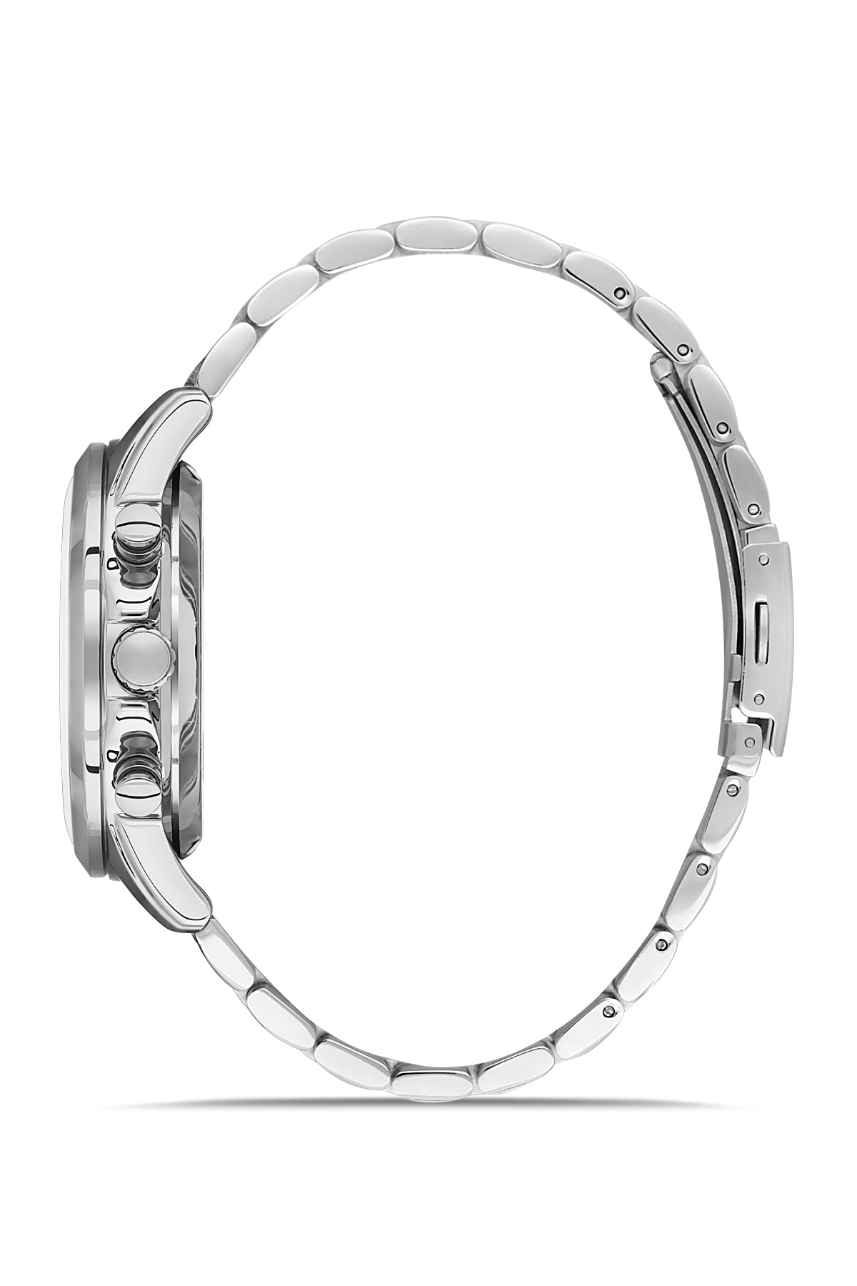 DAVID GUNER Gümüş Kaplama Yeşil Kadranlı Multi Fonksiyonlu Paslanmaz Masif Çelik Erkek Kol Saati - DG-8649GA-A10