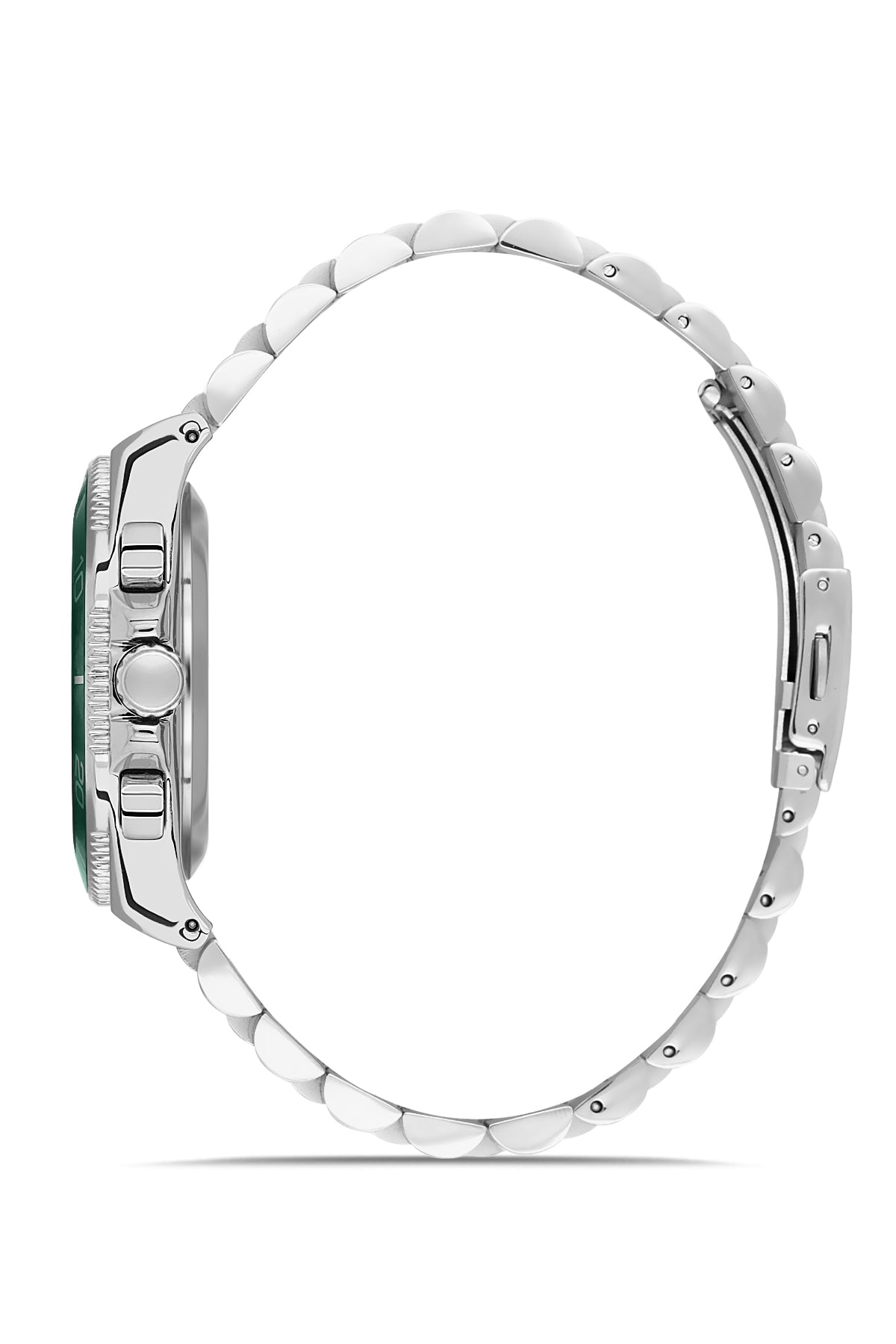 DAVID GUNER Yeşil Kadranlı Gümüş Kaplamalı Multifonksiyonlu Erkek Kol Saati - DG-8654GA-A10