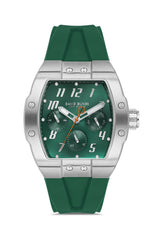 DAVID GUNER Gümüş Kaplamalı Yeşil Kadranlı Erkek Kol Saati - DG-8883GD-ZM3