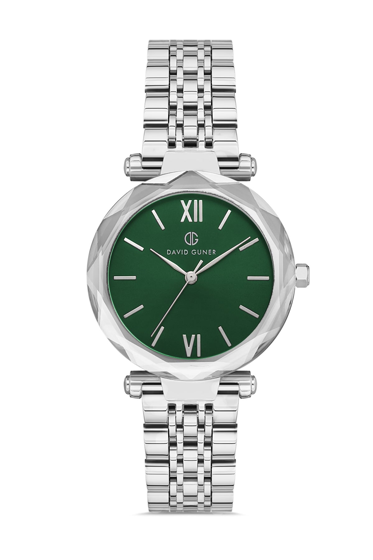 DAVID GUNER GÜMÜŞ KAPLAMALI YEŞİL KADRANLI KADIN KOL SAATİ - DG-8183LA-A10