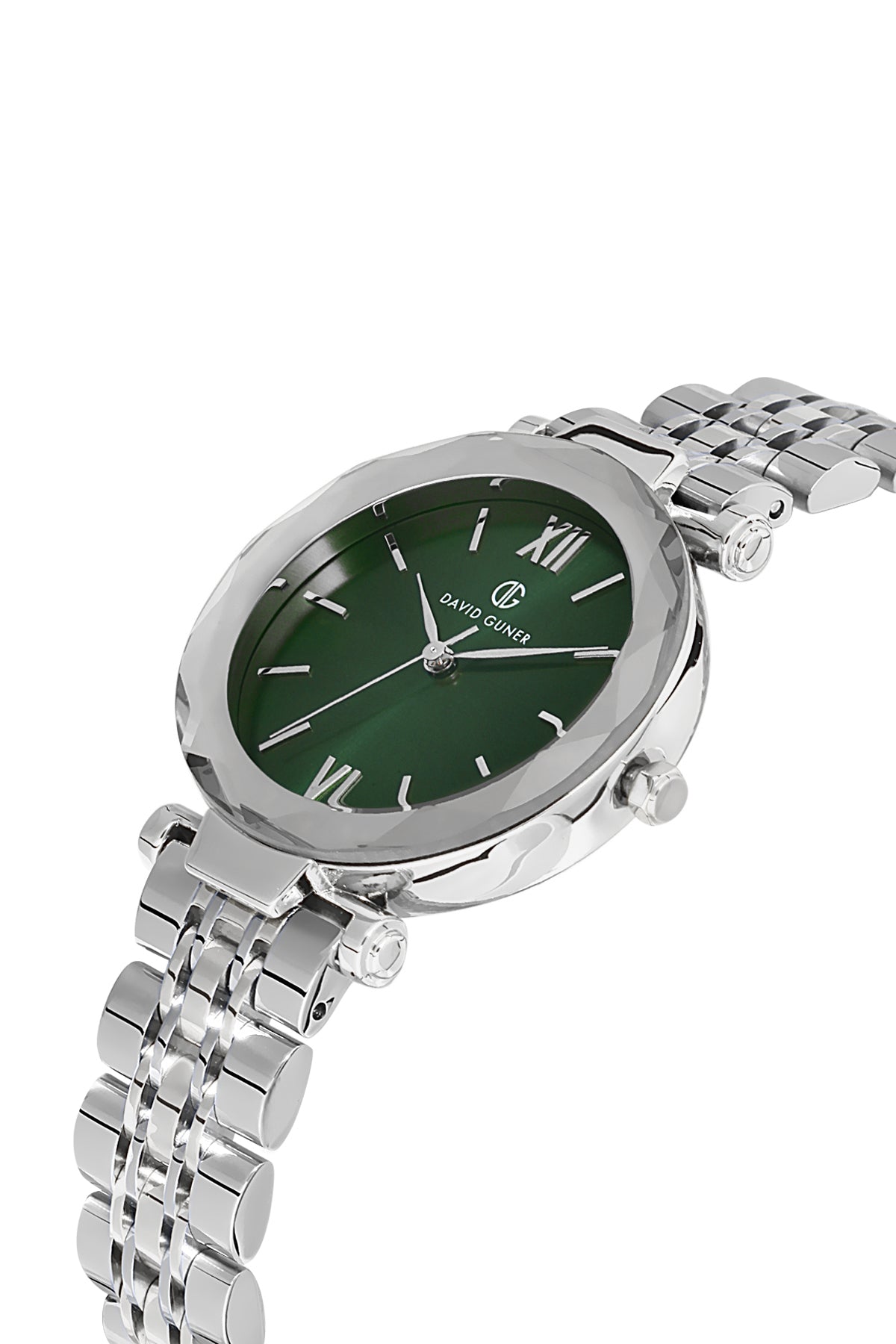 DAVID GUNER GÜMÜŞ KAPLAMALI YEŞİL KADRANLI KADIN KOL SAATİ - DG-8183LA-A10