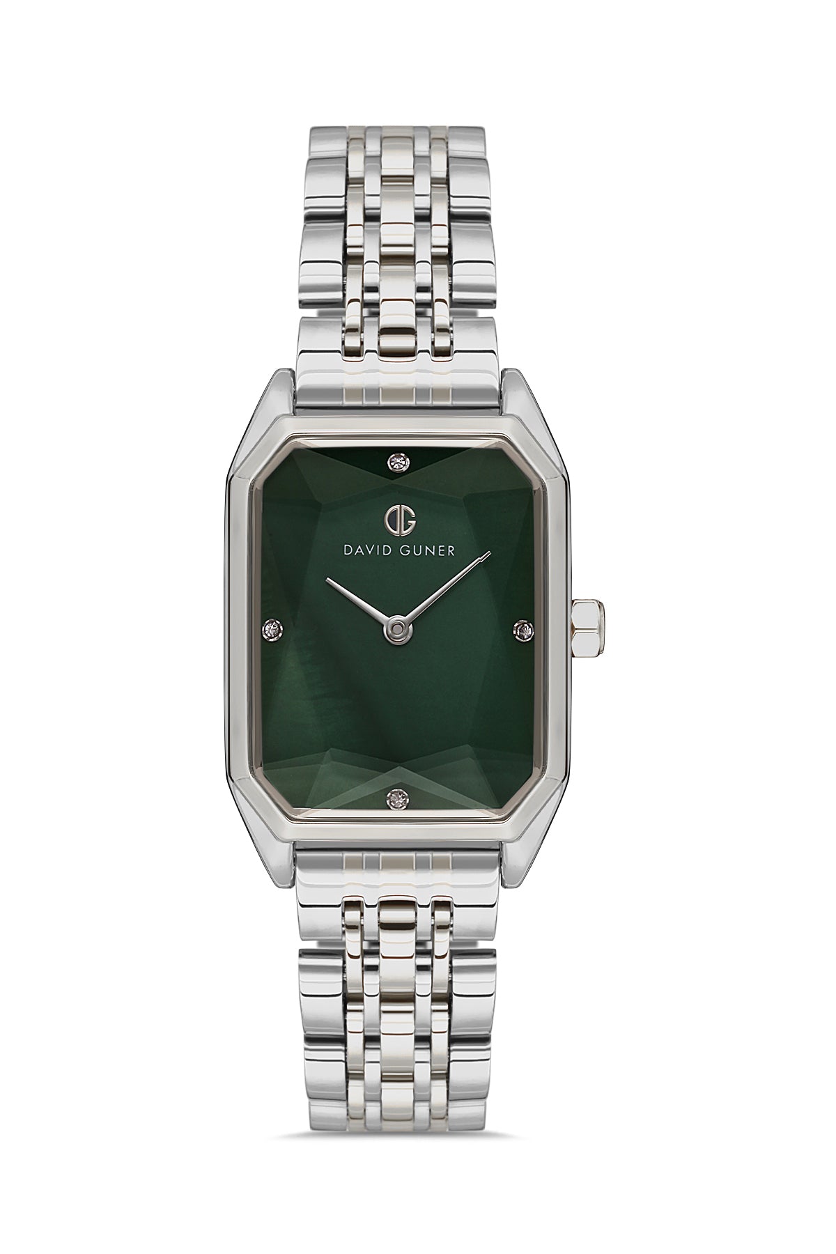 DAVID GUNER GÜMÜŞ KAPLAMALI YEŞİL KADRANLI KADIN KOL SAATİ DG-8417LA-A10