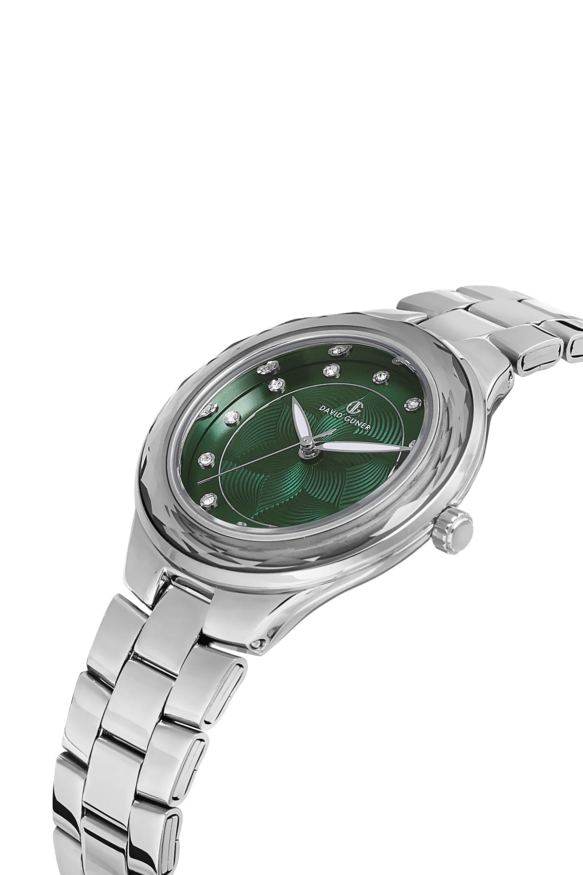 DAVID GUNER GÜMÜŞ KAPLAMALI YEŞİL KADRANLI KADIN KOL SAATİ - DG-8728LA-A10