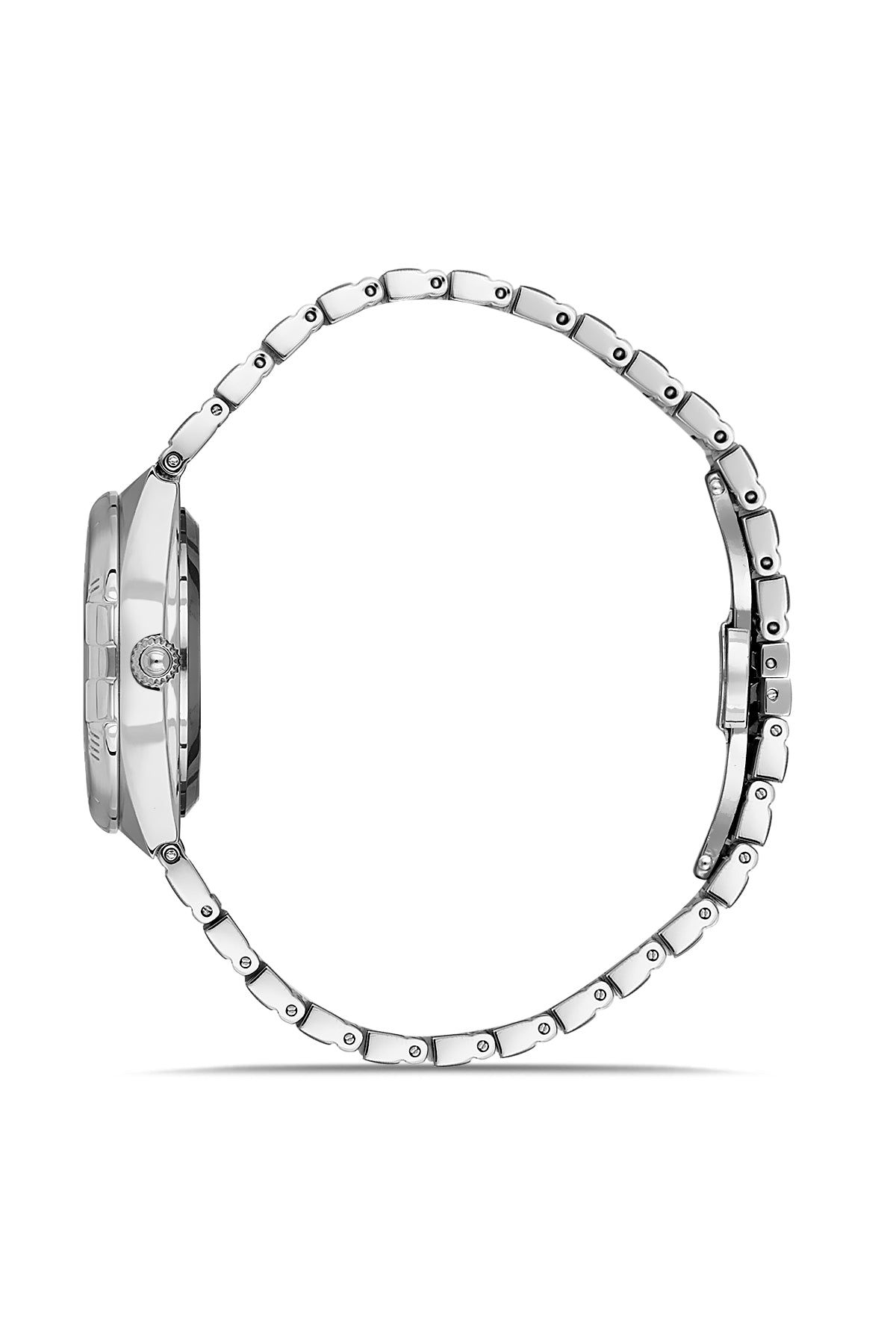 DAVID GUNER Gümüş Renk Yeşil Kadranlı Takvimli Kadın Kol Saati