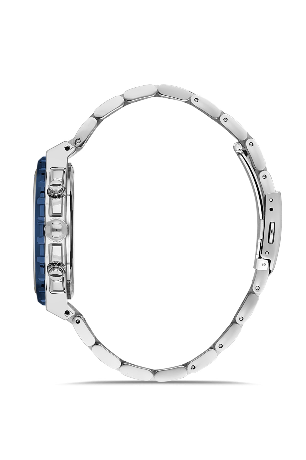 DAVID GUNER Gümüş mavi Kaplamalı Mavi Kadranlı Erkek Kol Saati - DG-8410GA-L3