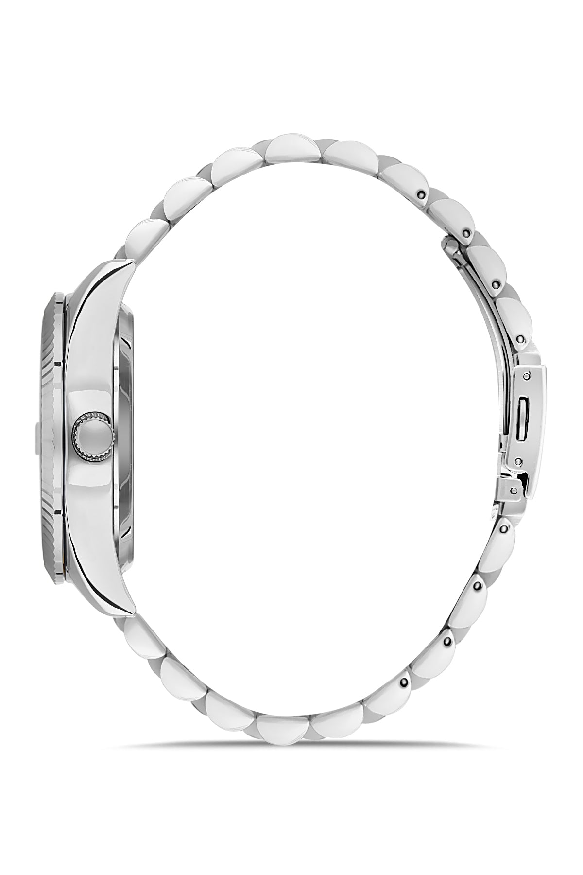 DAVID GUNER Mavi Kadranlı Gümüş Mavi Kaplama Paslanmaz Masif Çelik Kordonlu Takvimli Erkek Kol Saati DG-8626GA-L3