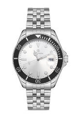 DAVID GUNER Gümüş Renk Kaplamalı Takvimli Erkek Kol Saati - DG-8230GA-A1