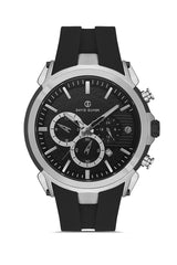 DAVID GUNER Silver Black Plating Multi Function Men's Watch