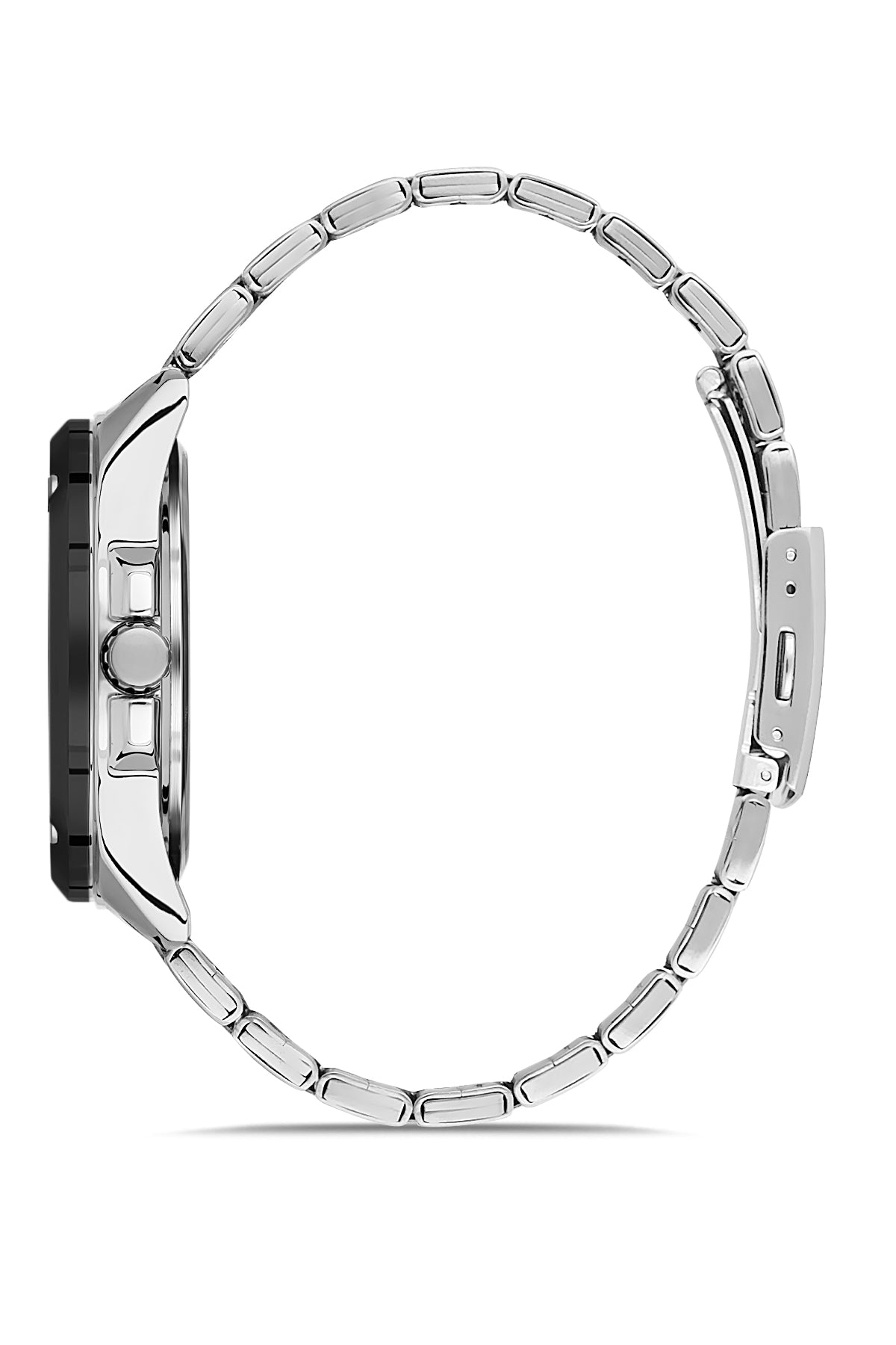 DAVID GUNER GÜMÜŞ SİYAH KAPLAMALI SİYAH KADRANLI ERKEK KOL SAATİ DG-8306GA-J2