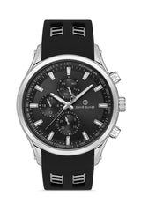 DAVID GUNER GÜMÜŞ SİYAH KAPLAMALI SİYAH KADRANLI ERKEK KOL SAATİ DG-8498GD-J2