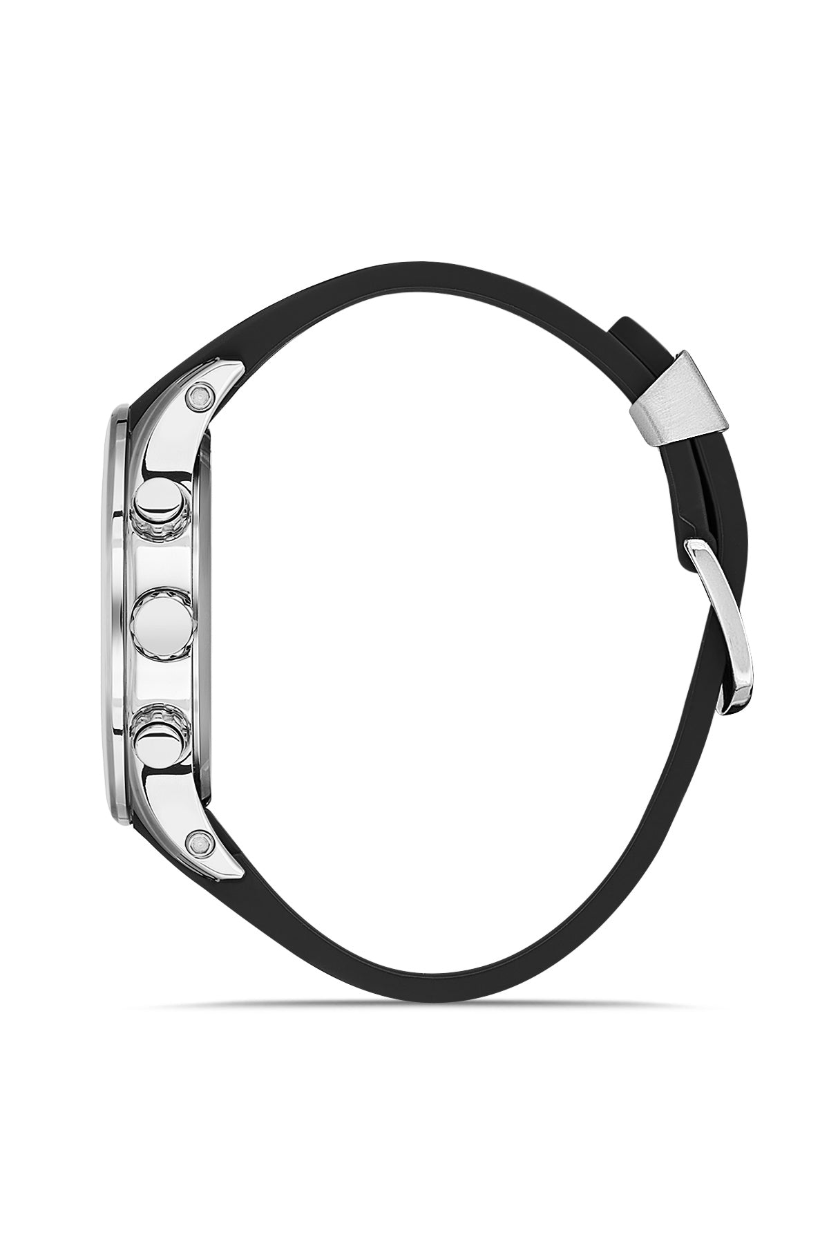 DAVID GUNER GÜMÜŞ SİYAH KAPLAMALI SİYAH KADRANLI ERKEK KOL SAATİ DG-8498GD-J2