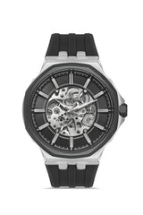 DAVID GUNER Gümüş siyah Kaplamalı Siyah Kadranlı Erkek Kol Saati - DG-8823GD-J2