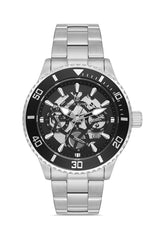 DAVID GUNER Gümüş Siyah Kaplama Siyah Kadranlı Multi Fonksiyonlu Erkek Kol Saati - DG-8851GA-J2
