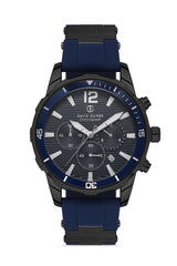 DAVID GUNER Gun Kaplama Gri Kadranlı Multi Fonksiyonlu Silikon Kayışlı Erkek Kol Saati - DG-8456GD-ZA9