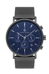 DAVID GUNER Gun Plating Blue Dial Men's Watch