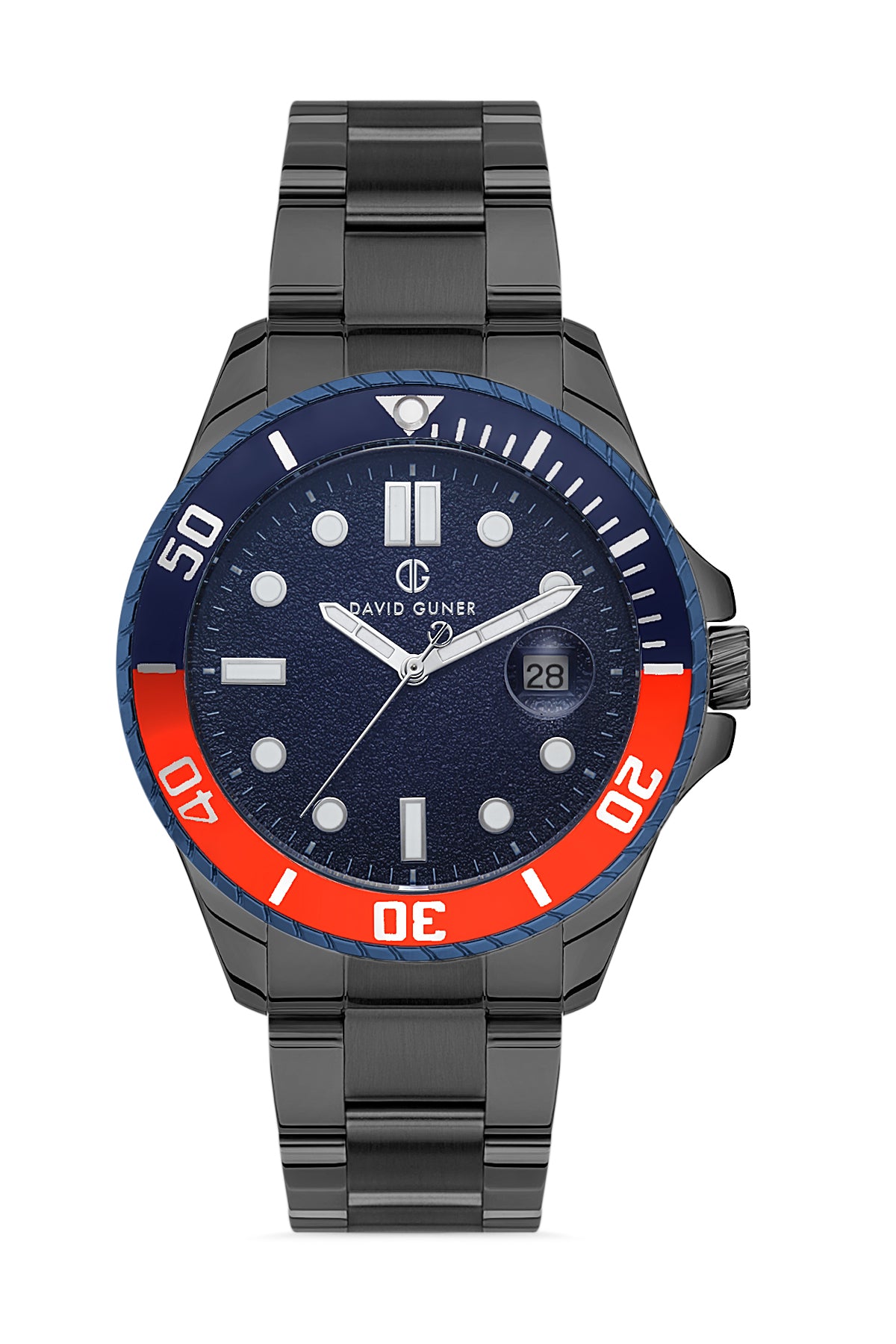 Davıd Guner Gun Plating Blue Dial Men's Watch