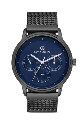 DAVID GUNER GUN KAPLAMALI MAVİ KADRANLI ERKEK KOL SAATİ - DG-8294GC-V3