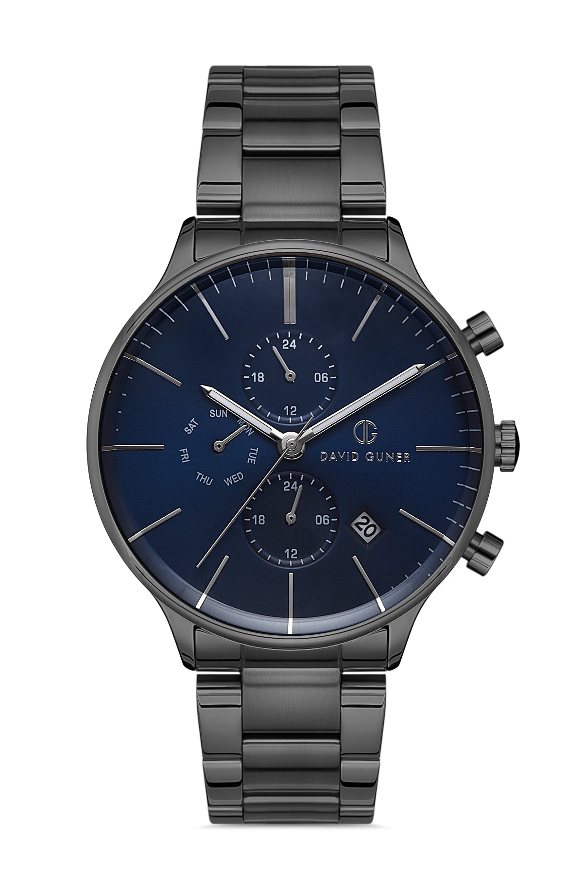 DAVID GUNER GUN KAPLAMALI MAVİ KADRANLI ERKEK KOL SAATİ DG-8188GA-V3