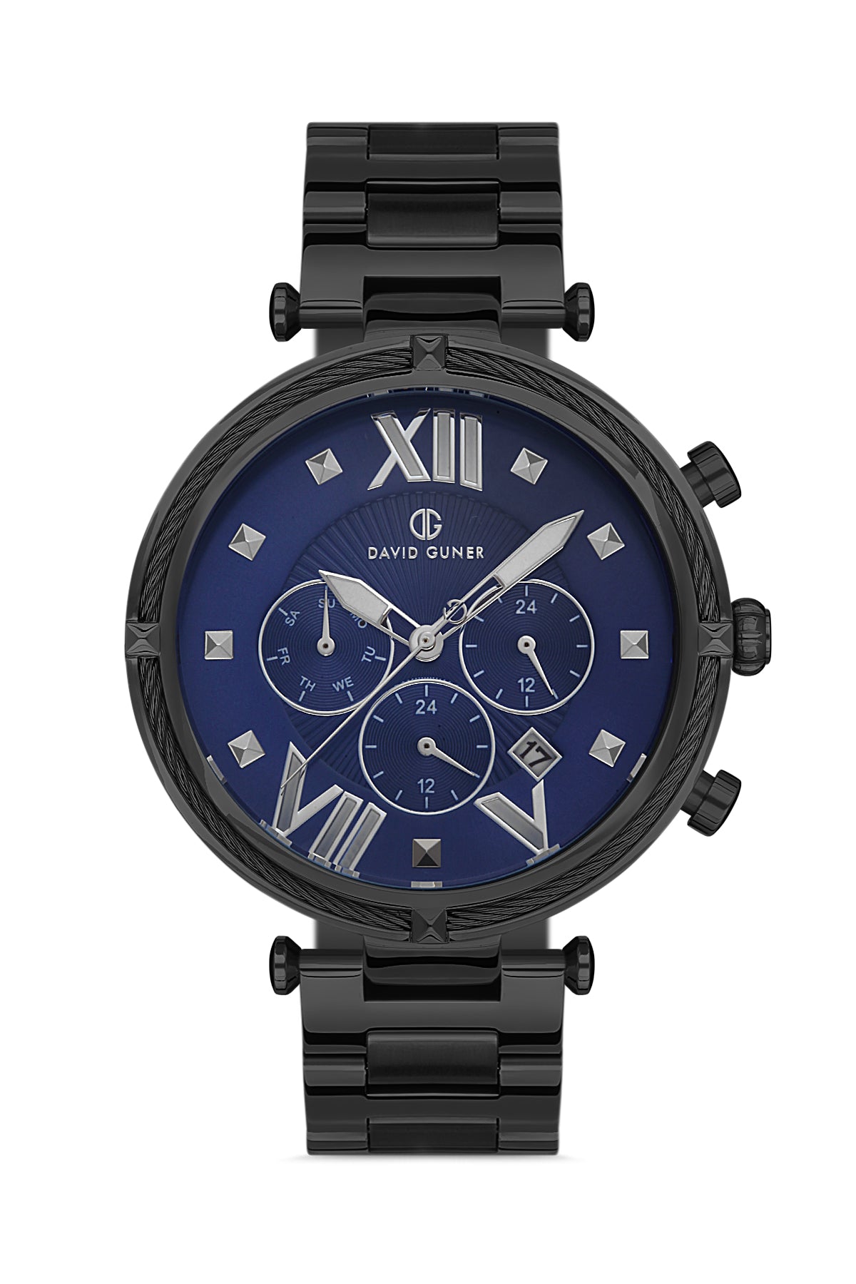 DAVID GUNER GUN KAPLAMALI MAVİ KADRANLI ERKEK KOL SAATİ - DG-8273GA-V3