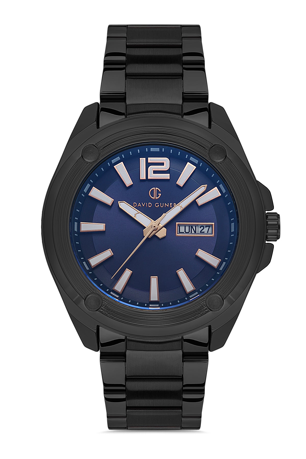 DAVID GUNER GUN KAPLAMALI MAVİ KADRANLI ERKEK KOL SAATİ DG-8306GA-V3