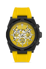 DAVID GUNER Gun Kaplamalı Sarı Silikon Kordonlu Multi Fonksiyonlu Erkek Kol Saati - DG-8641GD-J2