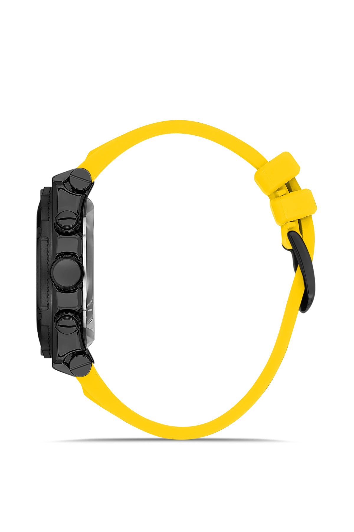 DAVID GUNER Gun Kaplamalı Sarı Silikon Kordonlu Multi Fonksiyonlu Erkek Kol Saati - DG-8641GD-J2