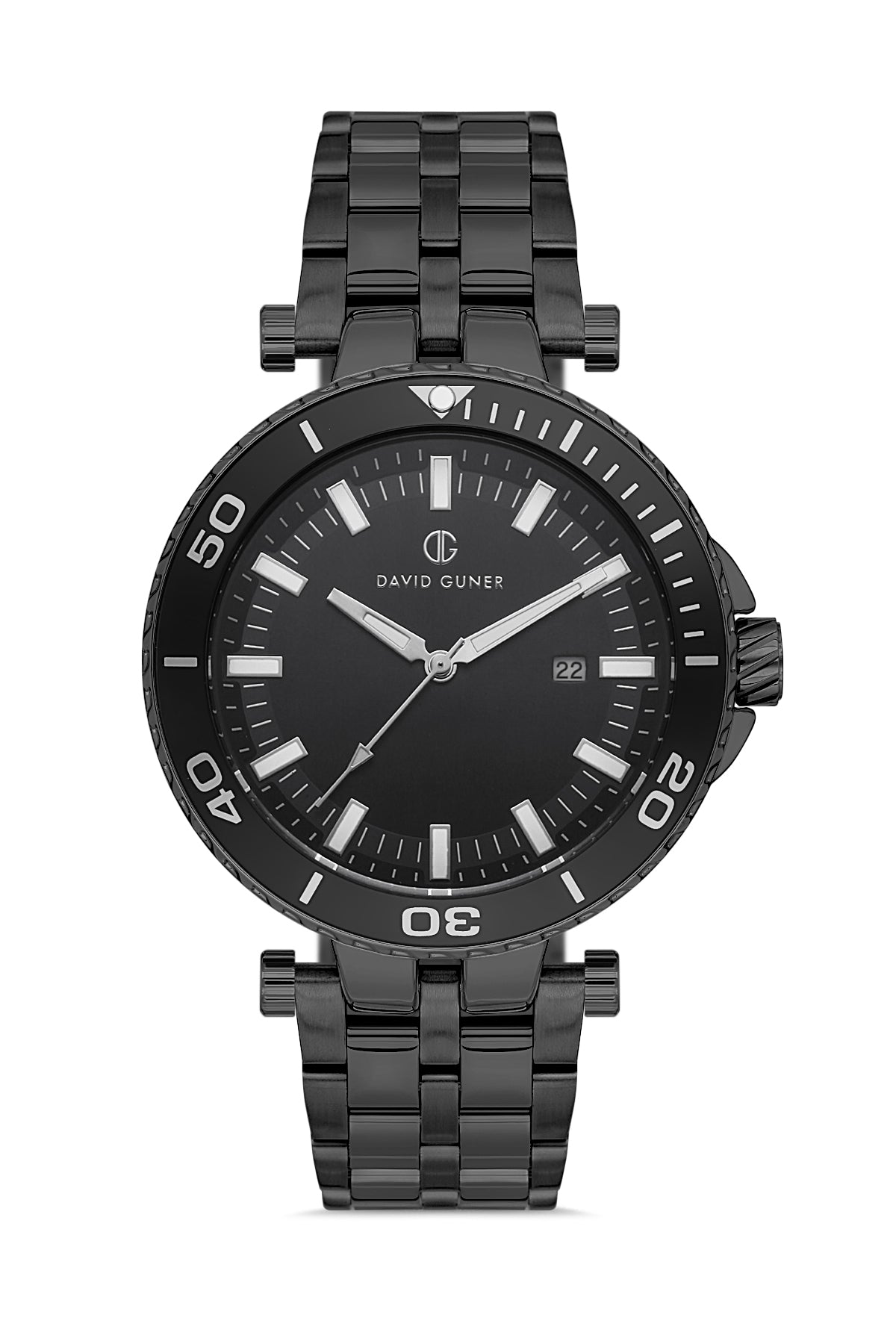 DAVID GUNER Black Dial Calendar Men's Watch